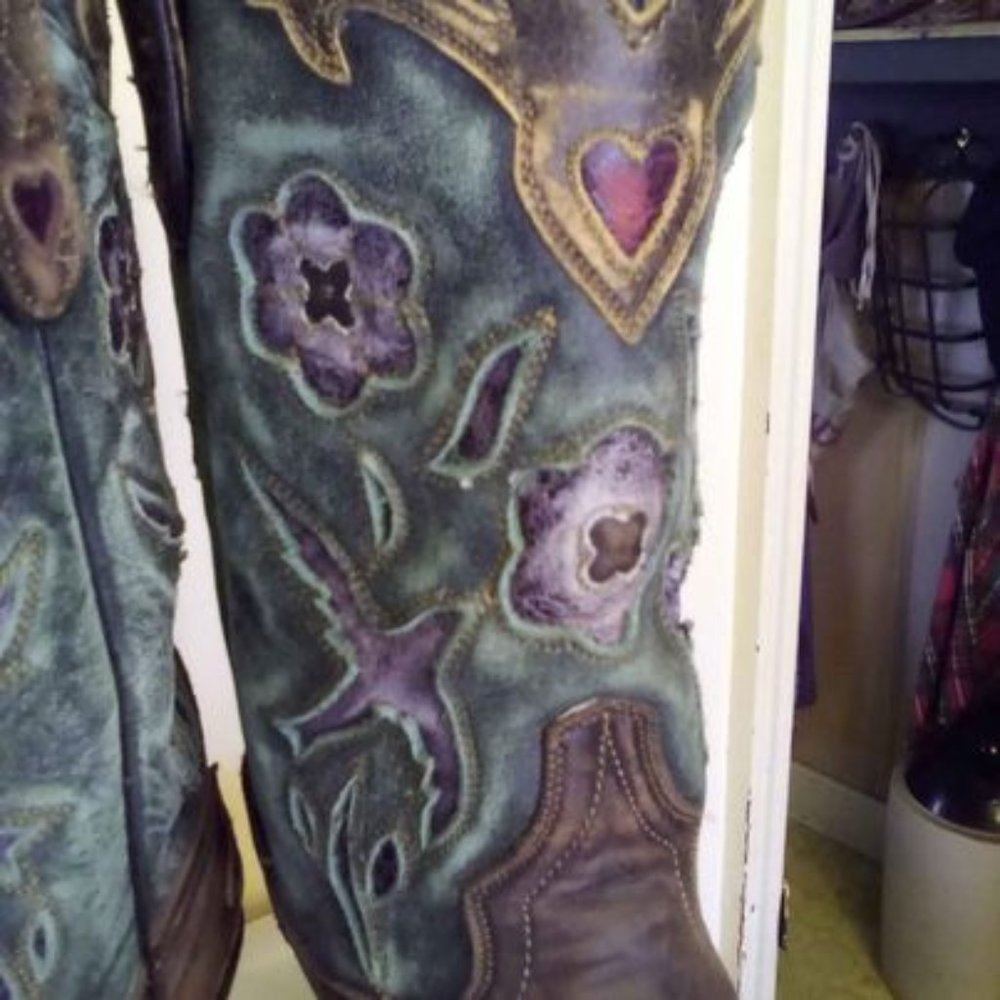 SOLD*********Vintage Dan Post Blue Bird Boots 8.5M